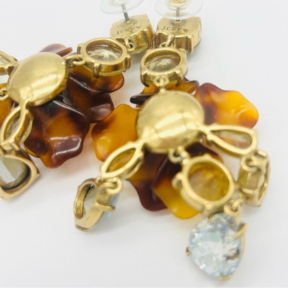 J. Crew Tortoise Flower Drop Earrings - Picture 3 of 3